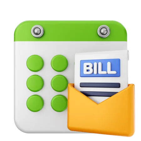 Bill Calendar  3D Icon