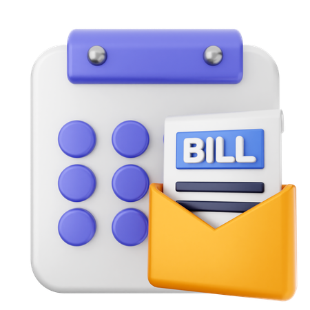 Bill Calendar  3D Icon