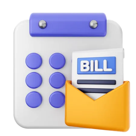 Bill Calendar  3D Icon