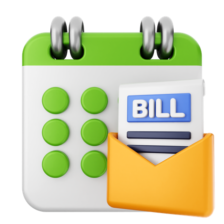 Bill Calendar  3D Icon