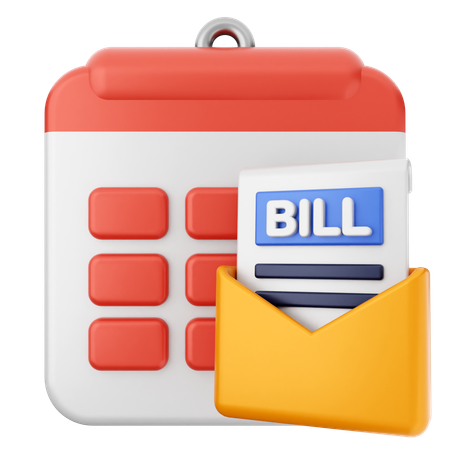 Bill Calendar  3D Icon