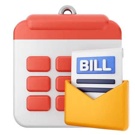 Bill Calendar  3D Icon