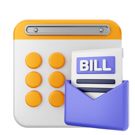 Bill Calendar  3D Icon