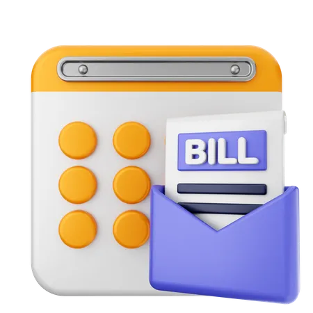 Bill Calendar  3D Icon