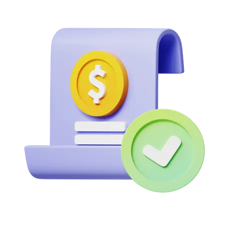 Bill Check  3D Icon