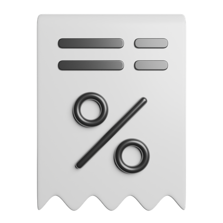 Bill Discount  3D Icon
