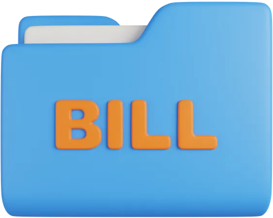 Bill Folder  3D Icon