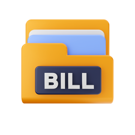 Bill Folder  3D Icon