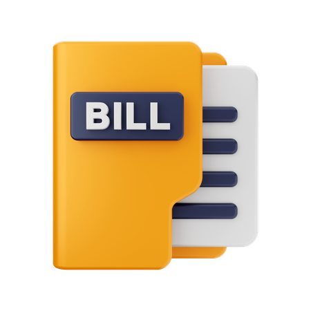 Bill Folder  3D Icon