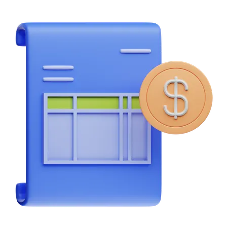 3 D Accounting Illustration Invoice 3D Icon