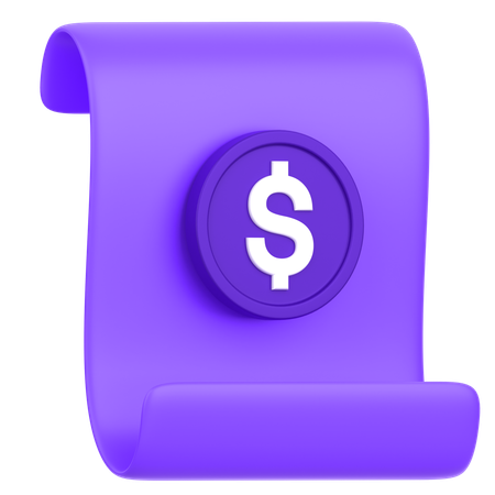 Bill Invoice  3D Icon