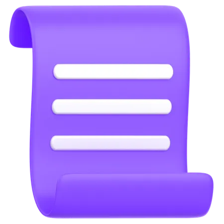 Bill Invoice  3D Icon