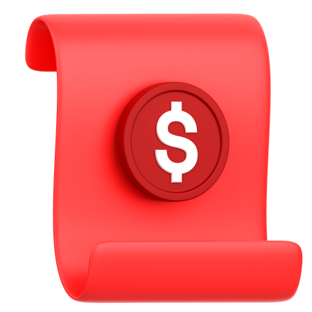 Bill Invoice  3D Icon