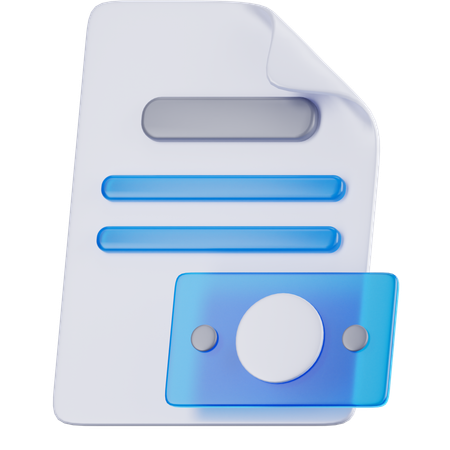 Bill Invoice  3D Icon