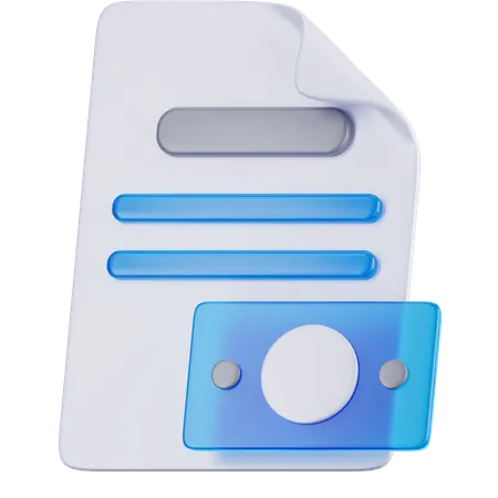 Bill Invoice  3D Icon