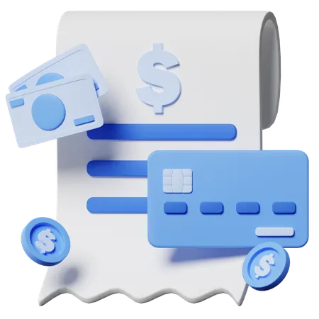 Bill Invoice  3D Icon