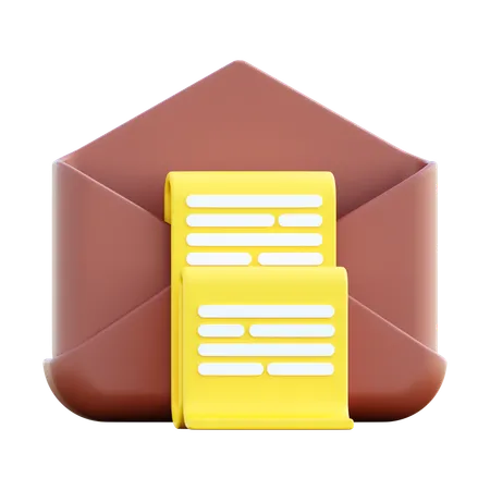 Bill Mail  3D Icon
