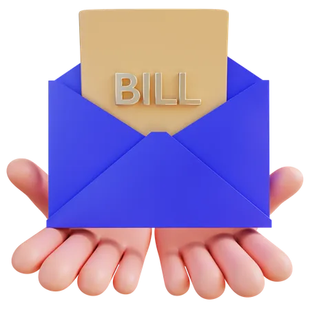 Bill Mail  3D Icon