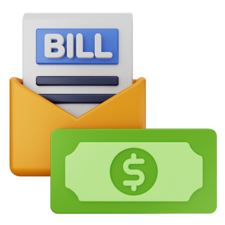 Bill Money Dollar  3D Icon