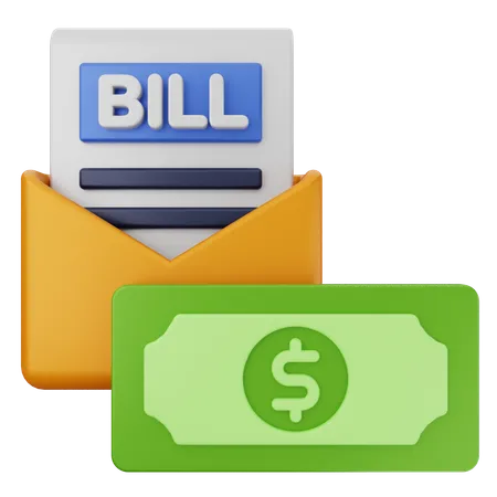 Bill Money Dollar  3D Icon