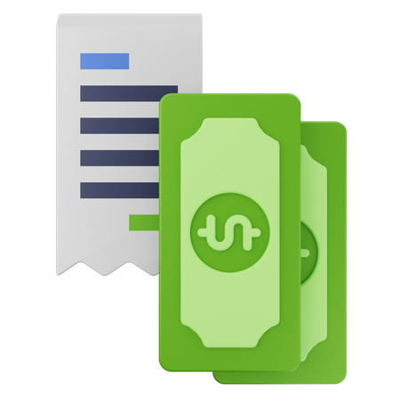 Bill Money Dollar  3D Icon