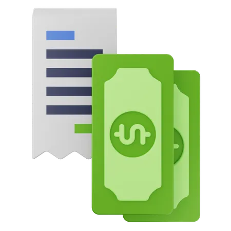 Bill Money Dollar  3D Icon