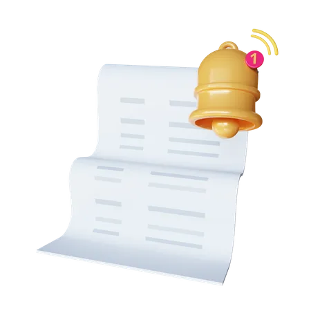 Bill Notification  3D Icon