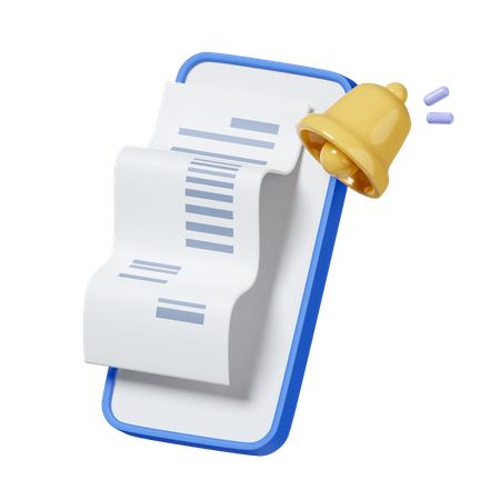 Bill Notification  3D Icon