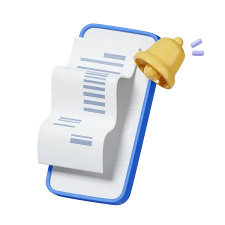 Bill Notification  3D Icon