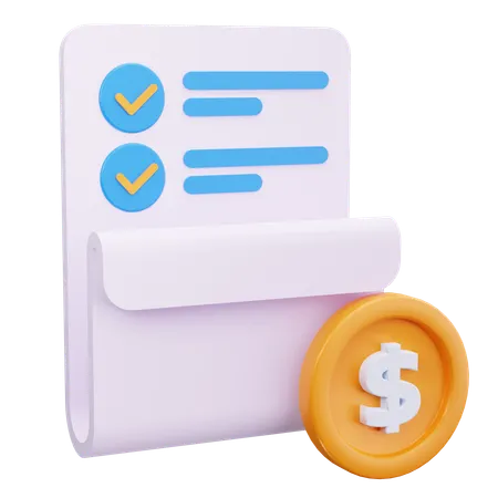 Bill Paper  3D Icon