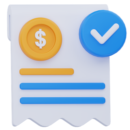 Bill Paper  3D Icon