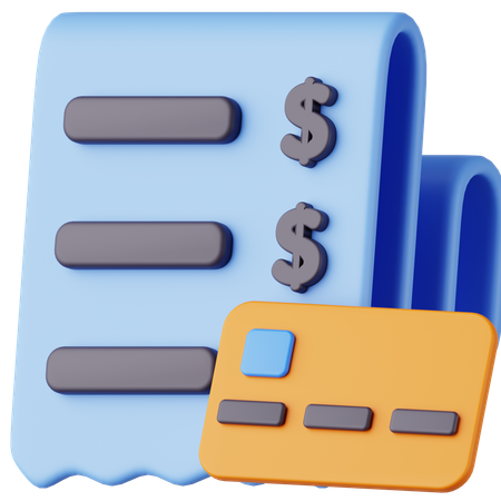 請求書の支払い  3D Icon