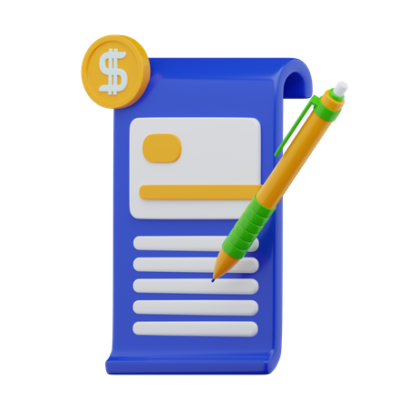 Bill Payment  3D Icon