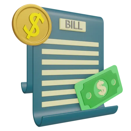 Bill Payment Shopping 3 D Objects With High Resolution 3D Icon