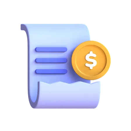 Bill Payment In 3 D Illustration 3D Icon