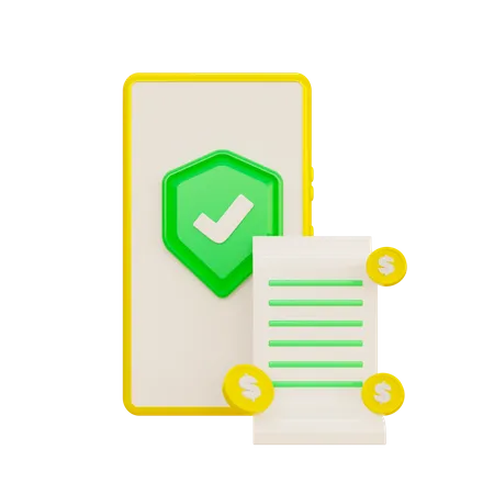 Bill Payment Protection  3D Icon