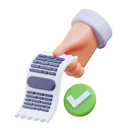 Bill Payment Success  3D Icon
