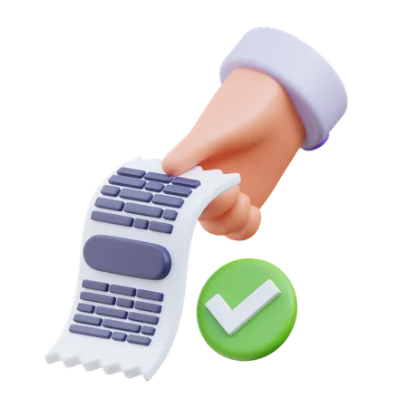 Bill Payment Success 3 D Icon 3D Icon