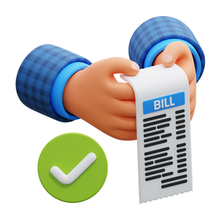 Bill Payment Success  3D Icon