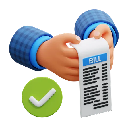 Bill Payment Success  3D Icon