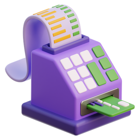 Bill Print Machine  3D Icon
