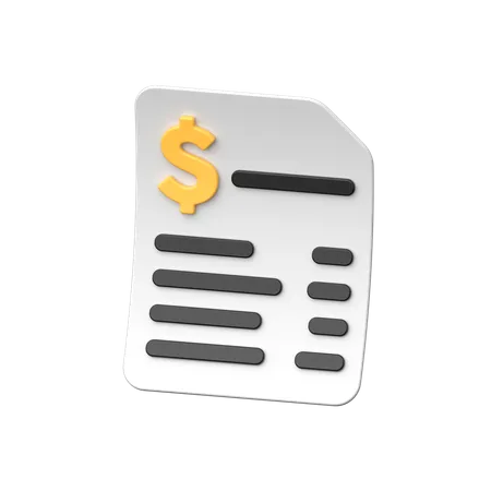 A Symbolic Representation Of Financial Transactions Invoices Or Payment Reminders Often Used In Digital Banking And Accounting Applications 3D Icon