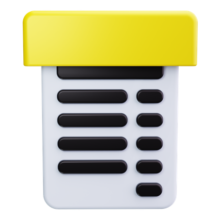청구서 영수증  3D Icon