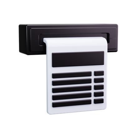청구서 영수증  3D Icon