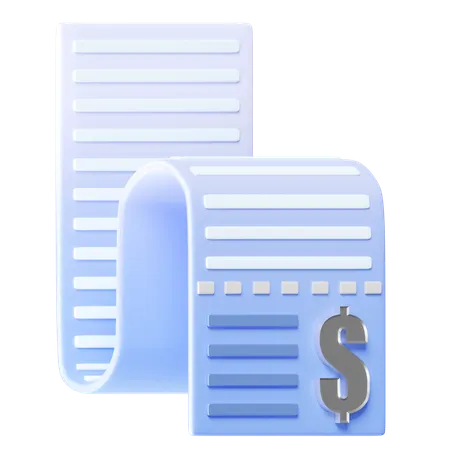 Bill Receipt  3D Icon