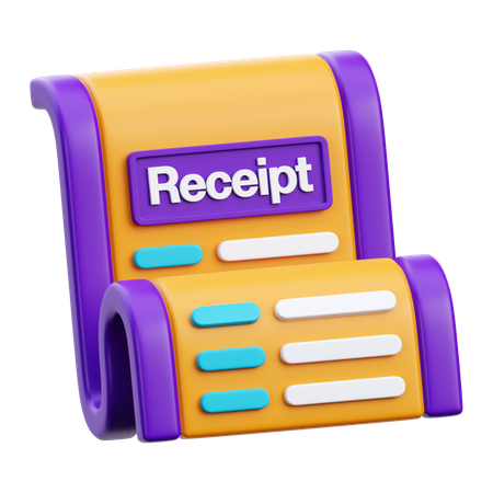 Bill Receipt  3D Icon