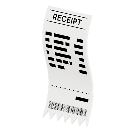 Bill Receipt  3D Icon