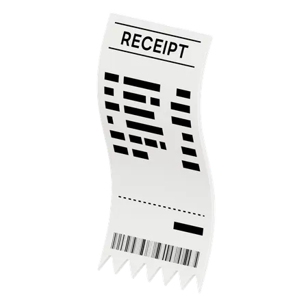 Bill Receipt  3D Icon