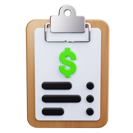 Bill Receipt  3D Icon