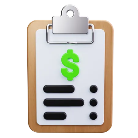 Bill Receipt  3D Icon